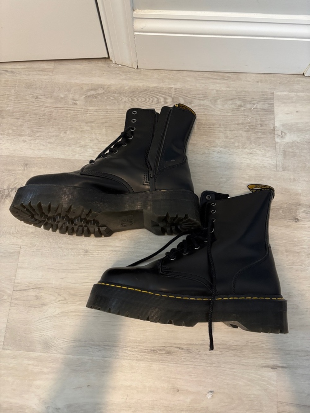 Dr. Martens Black Leather Lace-Up Boot